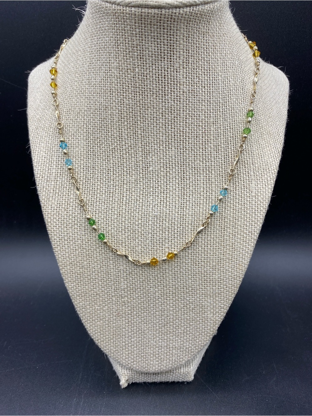 PREMIER DESIGNS Dainty Gold Tone Glass Beads Boho Necklace
